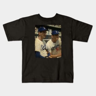 Sandy Koufax and Don Drysdale in Los Angeles Dodgers Kids T-Shirt